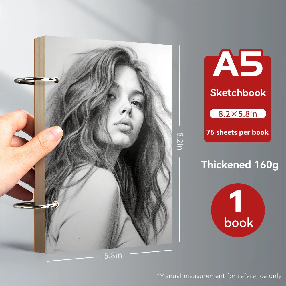 Professional Sketchbook Thick Drawing Paper 32k Artist Graffiti Painting Notebooks For Students Art Supplies Spiral Notebook A5