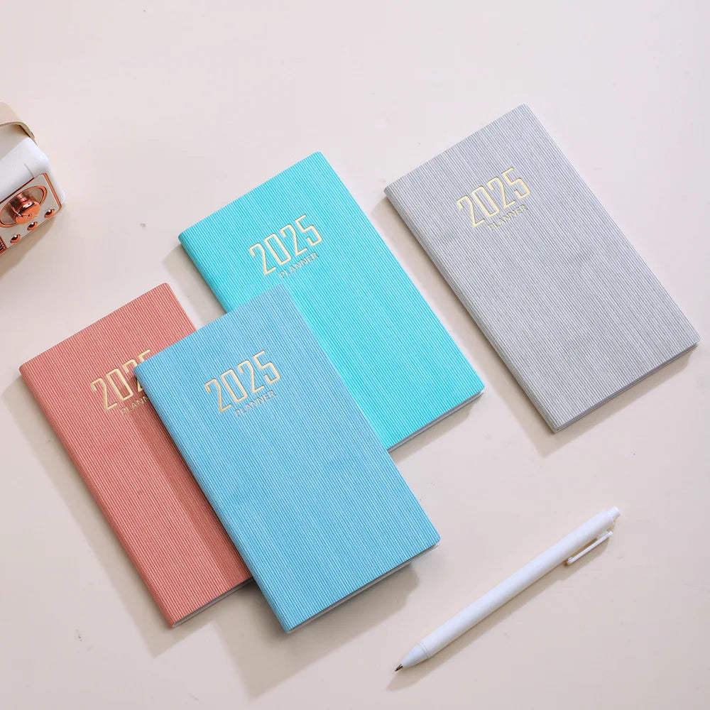 Portable 2025 English Daily Weekly Planners A6 Schedule Notebooks Portable 365 Days Calendar Journal School Office Supplies