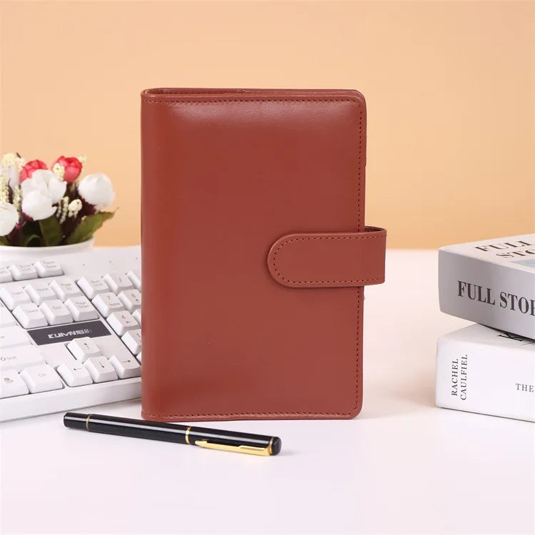 Macaroon Color A6/A5 PU Leather DIY Binder Notebook Cover Diary Agenda Planner Paper Cover School Stationery