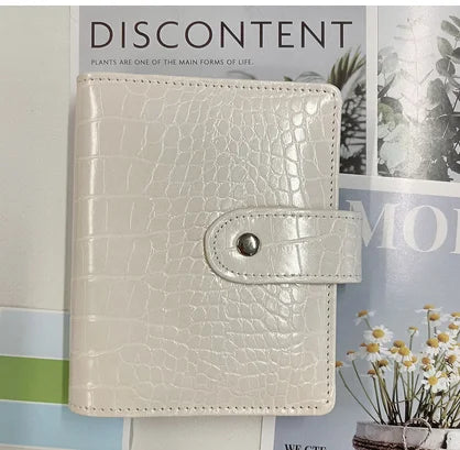 A7 new Crocodile Color 6 Ring Binder PU Clip-on Notebook Leather Loose Leaf Notebook Cover Notebooks Journal Stationery