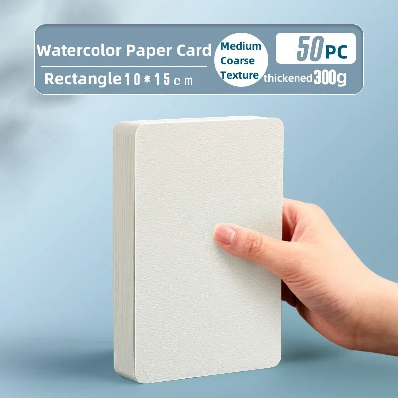 Professional Square Watercolor Paper Card Blank Postcard 300g Medium Coarse Grain Painting Supplies Arts Watercolor Paper Sheets