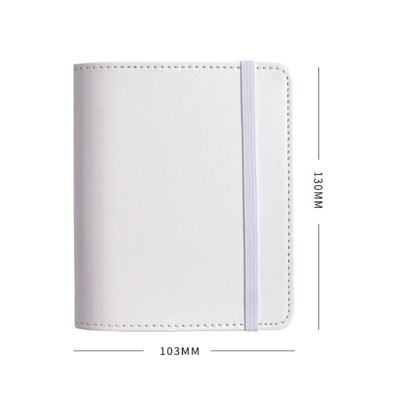 Mini A8 binder notebook loose-leaf soft leather M5 notepad portable pocket notebook ，with 40 blank inner pages