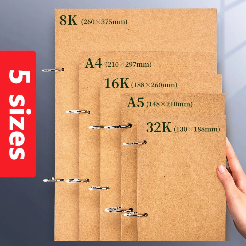 A4/A5/8K/16K/32K Sketchbook Detachable Think Paper Notebook for Painting DIY Creative Pratice Drawing Book Art School Supplies