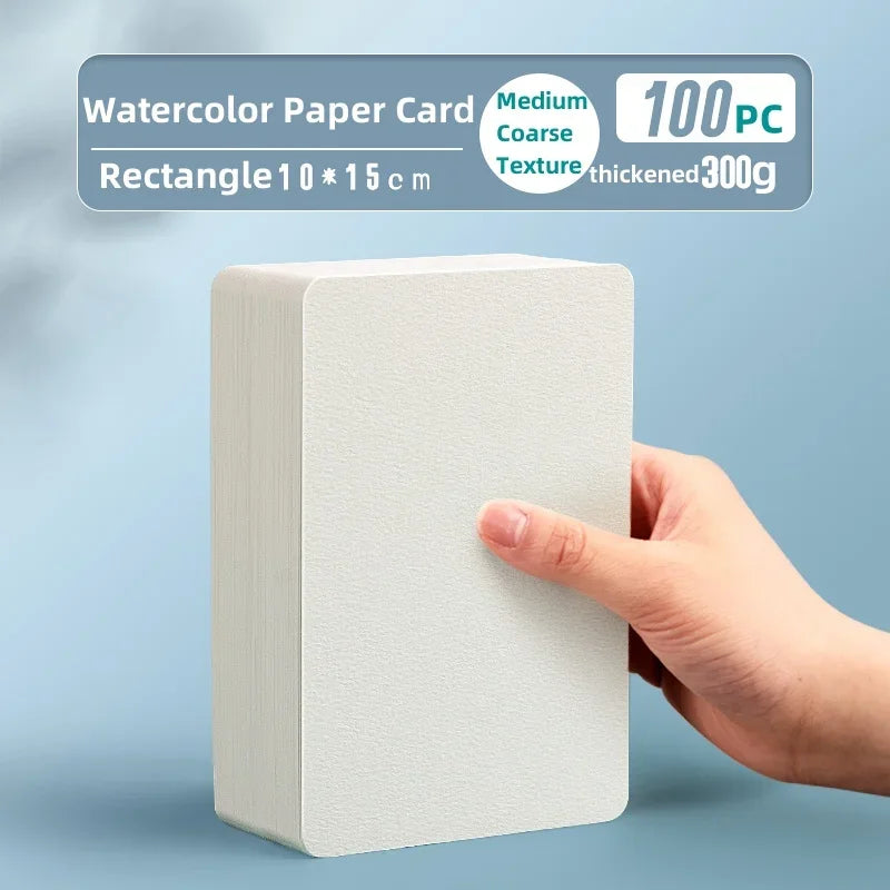 Professional Square Watercolor Paper Card Blank Postcard 300g Medium Coarse Grain Painting Supplies Arts Watercolor Paper Sheets