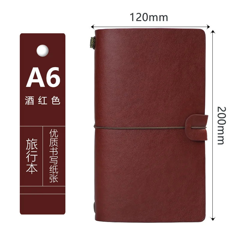 Portable Students School Writing Kraft Paper Notebook Retro Travel Diary Outdoor Journal Planner Agenda Hand Account Present