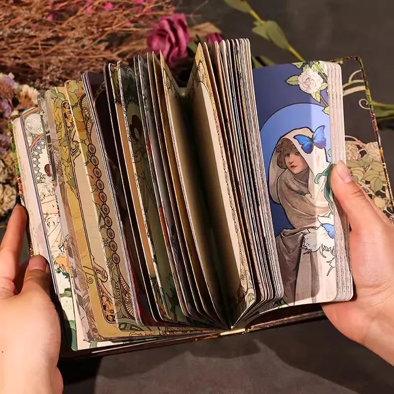 Mucha Famous Painting Series Hardcover Notebooks Classic Design Color Page Illustration B6 Retro Diary Student Notepad