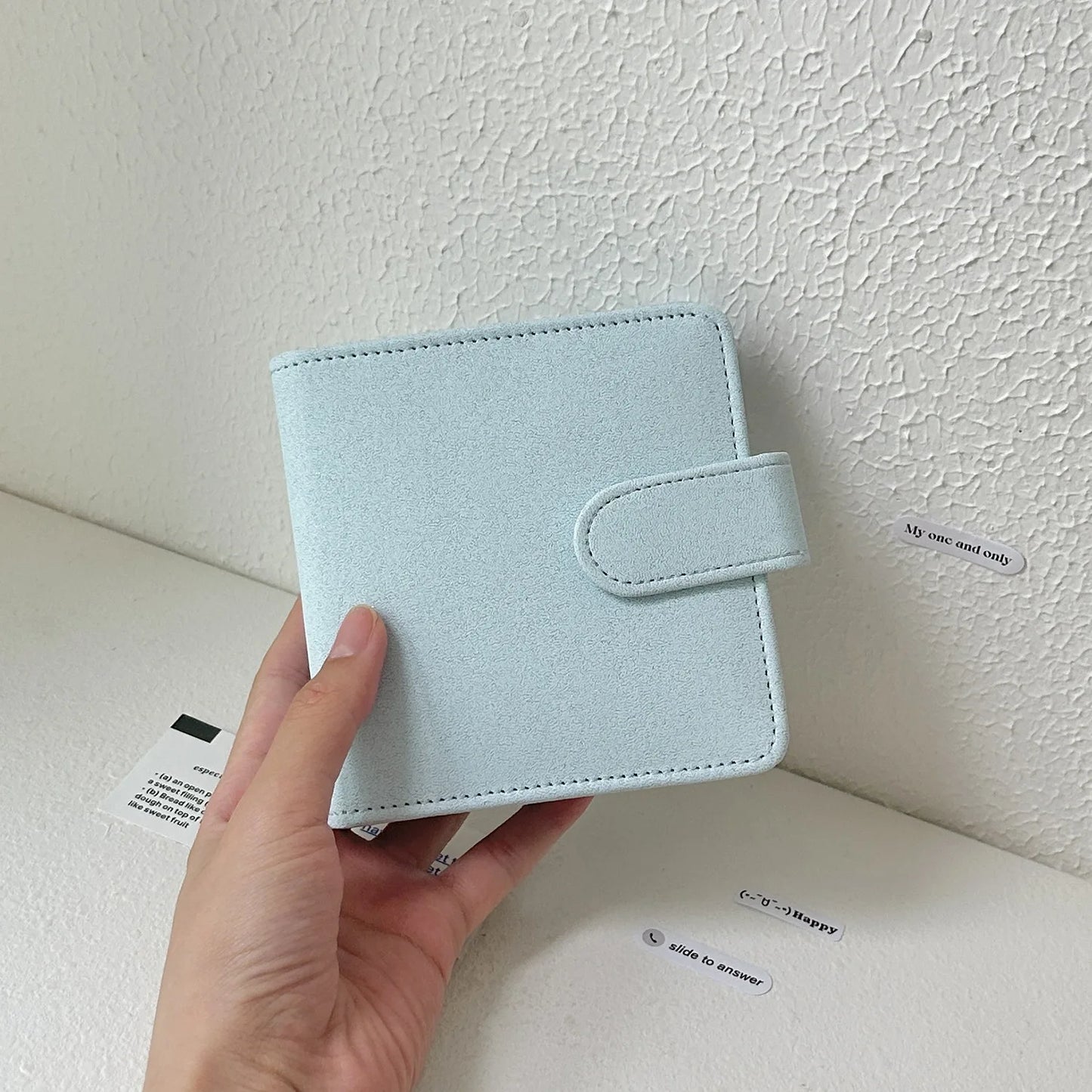 Glitter Match Color Pink Purple Blue PU Loose-Leaf Book 3-hole Loose-Leaf Small Card Storage Book Office Stationery