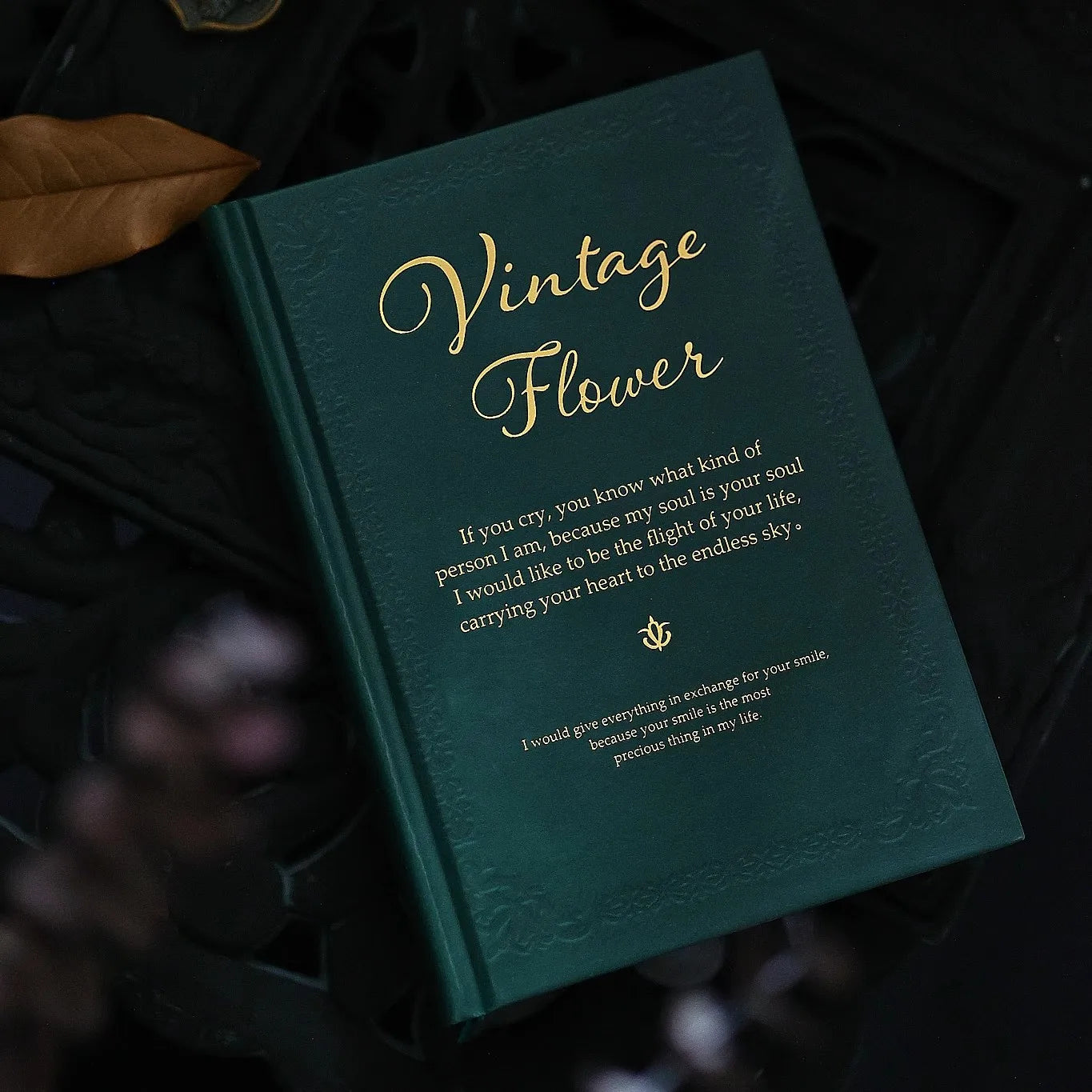Full-color inner pages hardcover notebook collection-grade romantic flowers scrapbook girl gift beautiful notepad retro diary