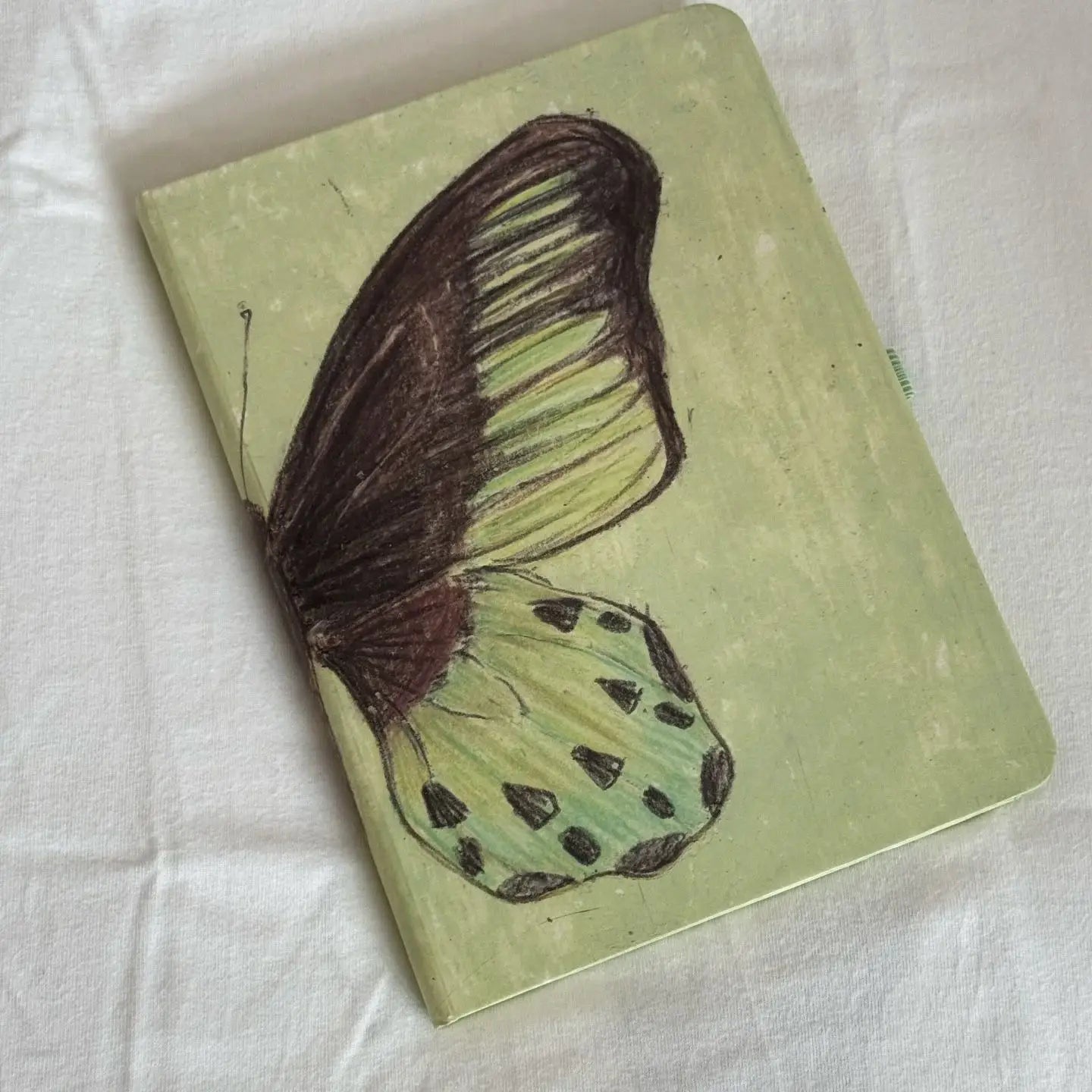 Mint Green Butterfly 80Sheets Blank Inner Page School Specific Notebook Student Memoirs Excerpt Diary School Specific Notebook