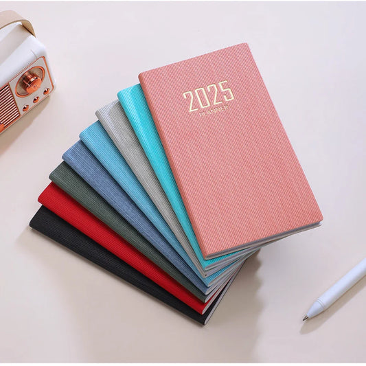 Portable 2025 English Daily Weekly Planners A6 Schedule Notebooks Portable 365 Days Calendar Journal School Office Supplies