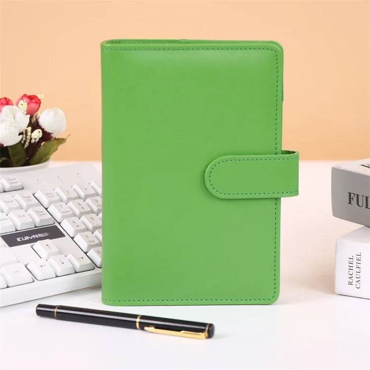 Macaroon Color A6/A5 PU Leather DIY Binder Notebook Cover Diary Agenda Planner Paper Cover School Stationery