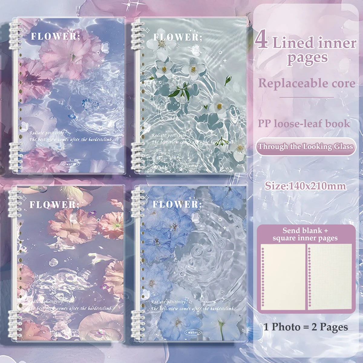 The New A5 Loose-leaf Notebook Is A School Office Stationery with A Middle and High School Style Thick Horizontal Blank Notebook