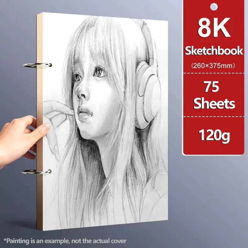 A4/A5/8K/16K/32K Sketchbook Detachable Think Paper Notebook for Painting DIY Creative Pratice Drawing Book Art School Supplies