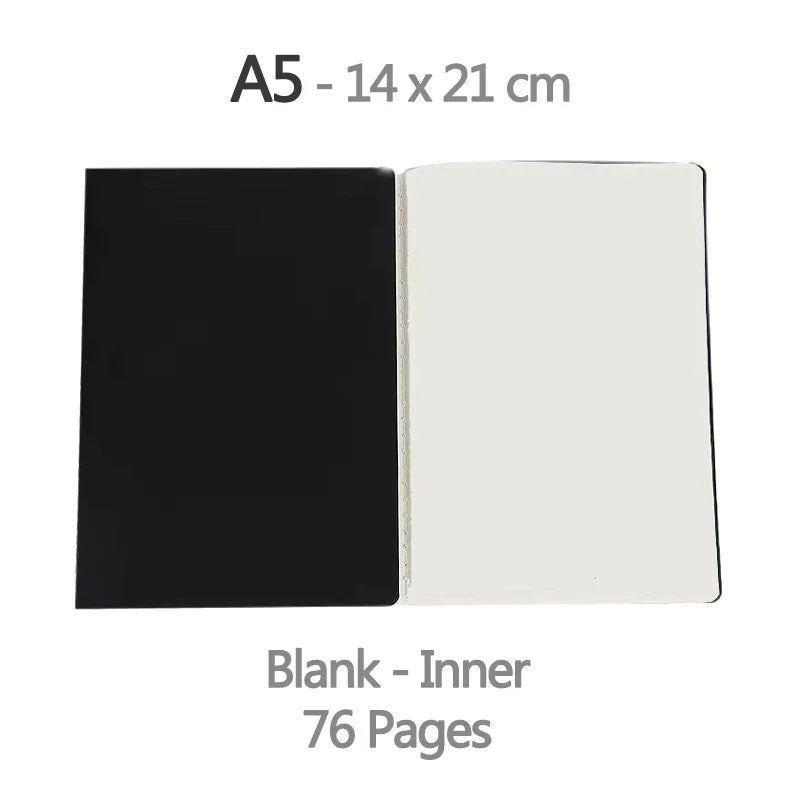 Notebook A5 Kraft Cover Vintage Diary Blank/grid/lined Stationery Planner Writing Paper For Students School Office Supplies