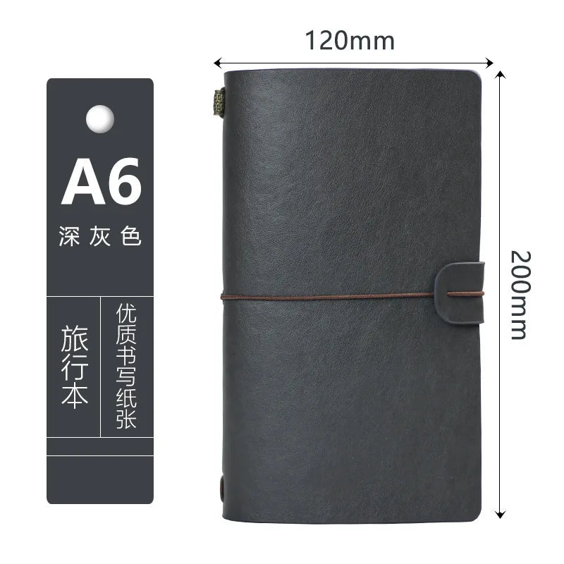 Portable Students School Writing Kraft Paper Notebook Retro Travel Diary Outdoor Journal Planner Agenda Hand Account Present