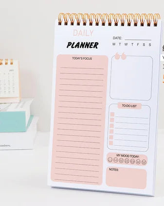 Daily Planner  A5 Coil Full English Time Management To Do List Calendar Efficiency Manual Notebooks Office Accessories