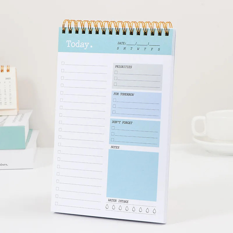 Daily Planner  A5 Coil Full English Time Management To Do List Calendar Efficiency Manual Notebooks Office Accessories