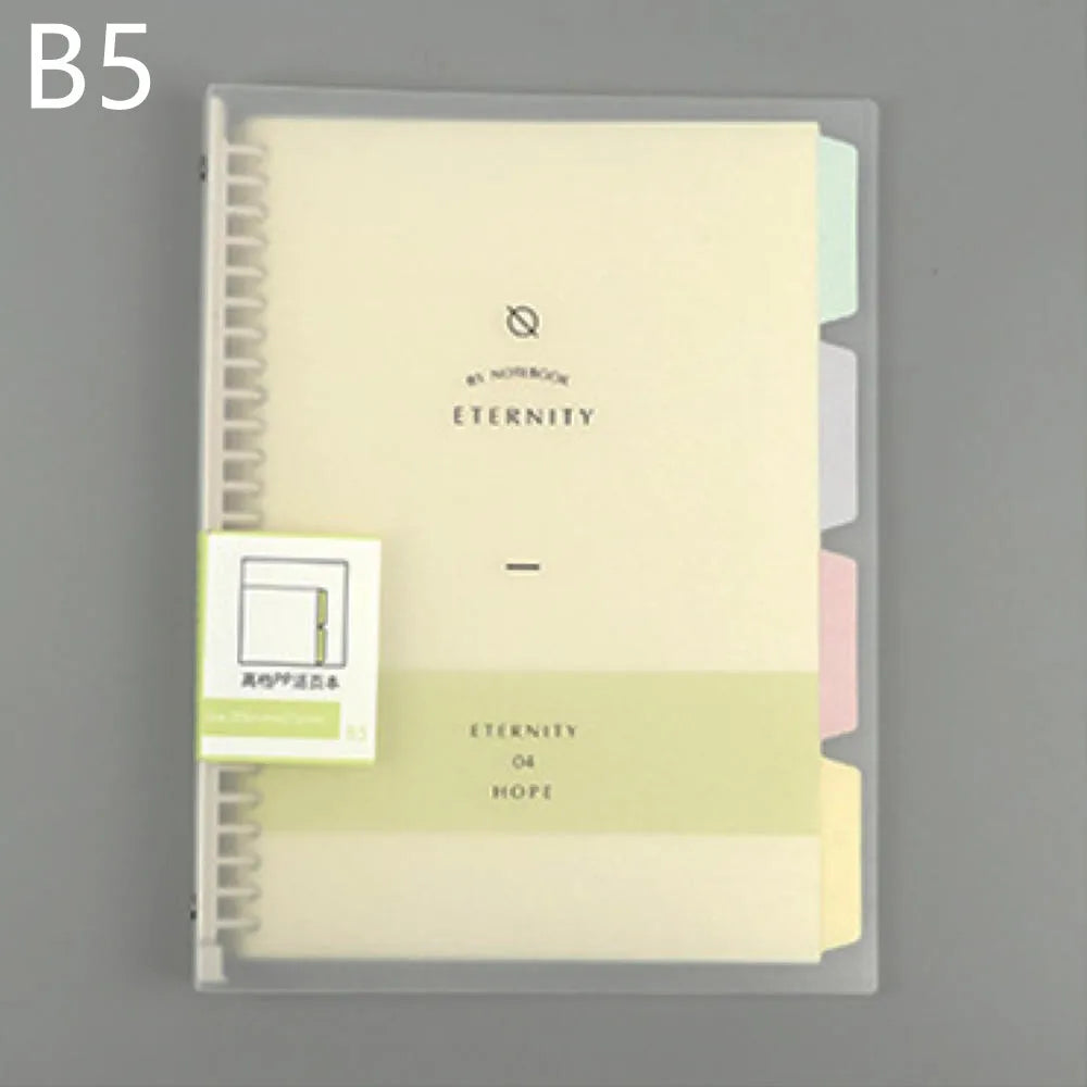 New Refill Binder Notebook A5 Loose Leaf Refillable Replaceable Metal Ring Planner Notebook Stationery School Office Supplies