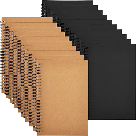 Notebook Spiral Sketchbook Graffiti Notebook for school supplies Size A5 B6 100 pages Kraft paper cover Notebook blank page
