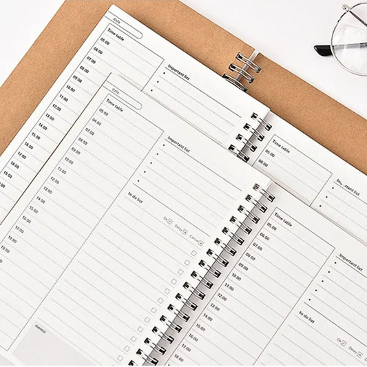 Daily Weekly Monthly Planning Schedule Retro Coil Coil Planner This To Do List Organizer Improve Productivity Manual