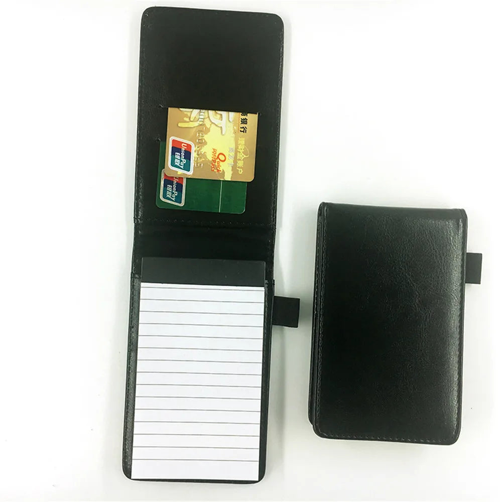 Multifunction PU Leather Small Notebook Pocket A7 Planner Daily Memos Mini Note Book Pen Refills Business Office Work Notepad