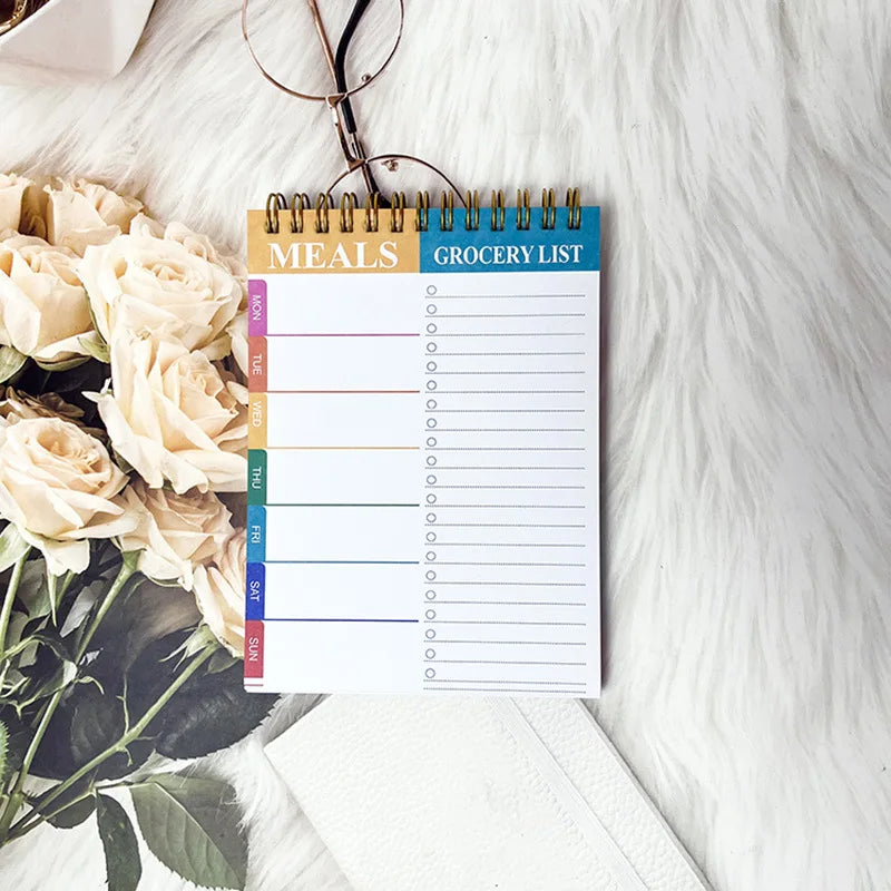 Sharkbang 52 Sheets Weekly Planner Coil Memo Pad Notepad To Do It Today List Notebook English Paperlaria School Stationery