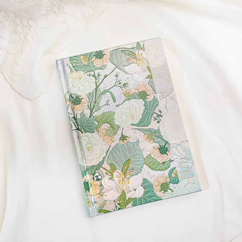 hardcover notebook shadow of flower series A5 horizontal line inner page exquisite cover notepad student diary