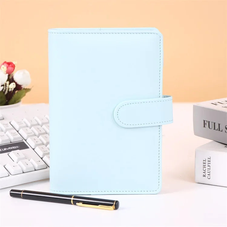 Macaroon Color A6/A5 PU Leather DIY Binder Notebook Cover Diary Agenda Planner Paper Cover School Stationery