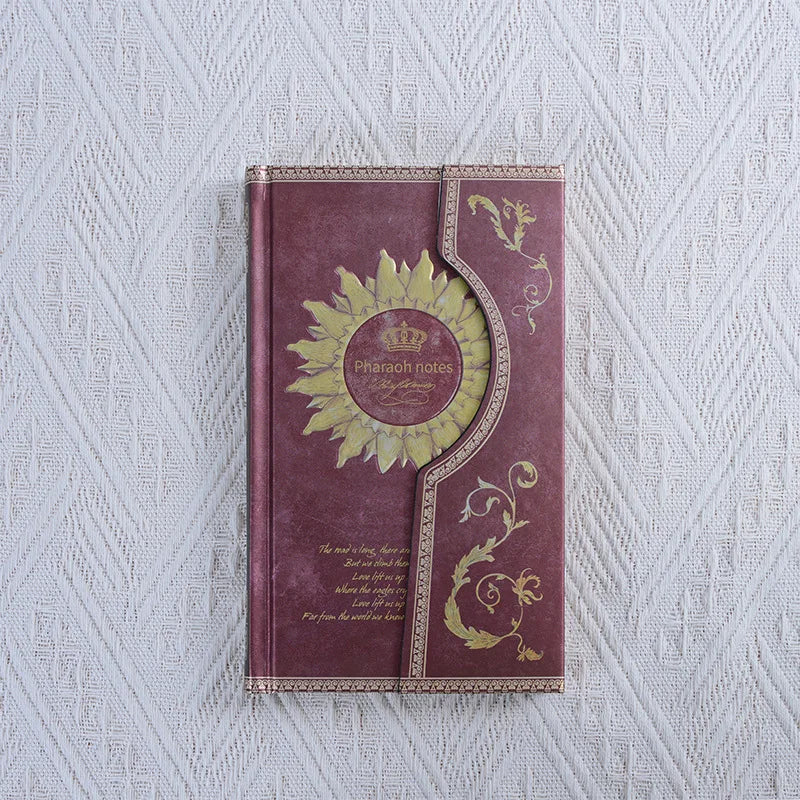 Retro Magic Notebook Magnetic Buckle Classic Design Color Page Illustration European Hardcover Diary Student Notepad