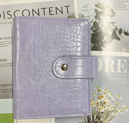 A7 new Crocodile Color 6 Ring Binder PU Clip-on Notebook Leather Loose Leaf Notebook Cover Notebooks Journal Stationery