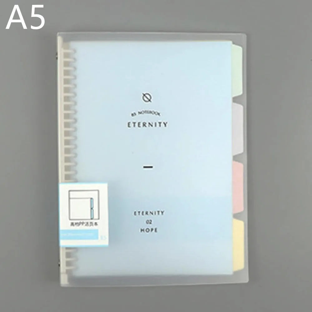 New Refill Binder Notebook A5 Loose Leaf Refillable Replaceable Metal Ring Planner Notebook Stationery School Office Supplies