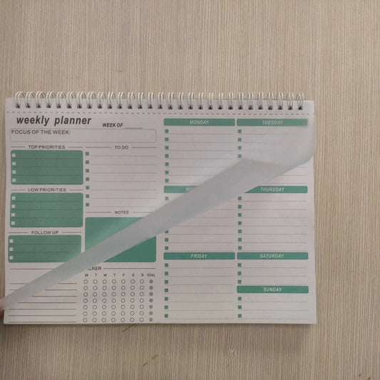 B5  Weekly Planning Note Tear English Schedule Itinerary Punch Card  Office S tationery Weekly Planner