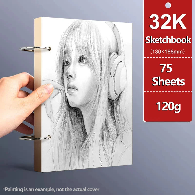 A4/A5/8K/16K/32K Sketchbook Detachable Think Paper Notebook for Painting DIY Creative Pratice Drawing Book Art School Supplies