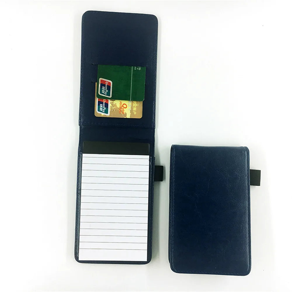 Multifunction PU Leather Small Notebook Pocket A7 Planner Daily Memos Mini Note Book Pen Refills Business Office Work Notepad