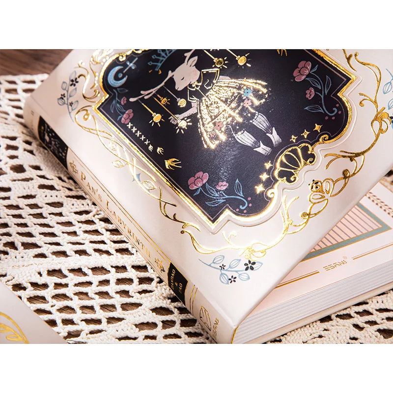 Retro Notebook Classic Design Gothic Series Color Page Illustration Hardcover Diary Young Rrtists Notepad