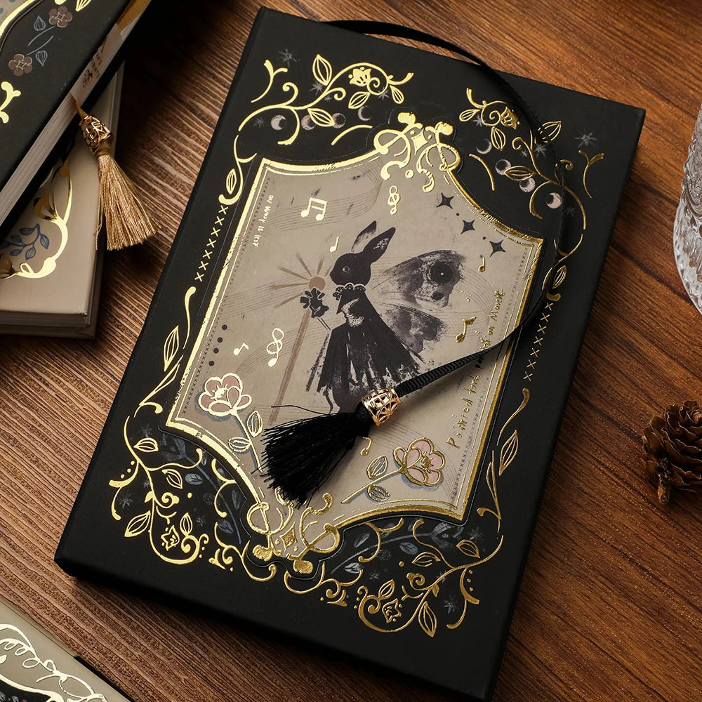 Retro Notebook Classic Design Gothic Series Color Page Illustration Hardcover Diary Young Rrtists Notepad