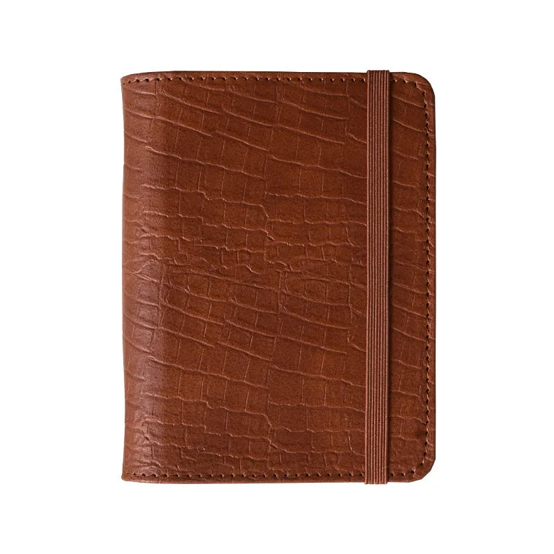Mini A8 binder notebook loose-leaf soft leather M5 notepad portable pocket notebook ，with 40 blank inner pages