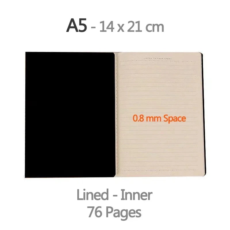 Notebook A5 Kraft Cover Vintage Diary Blank/grid/lined Stationery Planner Writing Paper For Students School Office Supplies
