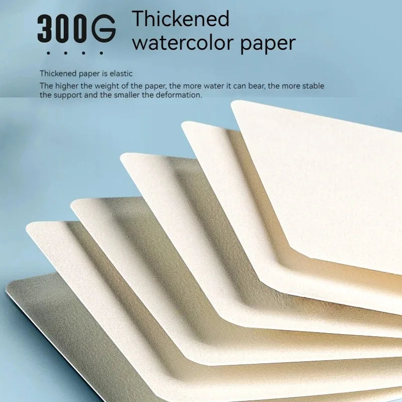 Professional Square Watercolor Paper Card Blank Postcard 300g Medium Coarse Grain Painting Supplies Arts Watercolor Paper Sheets