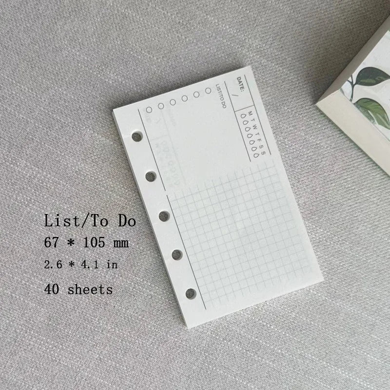 M5 Binder Mini Notebook Multifunction Wallet Card Holder Portable Soft Leather Small Notepad,with 40 inner pages