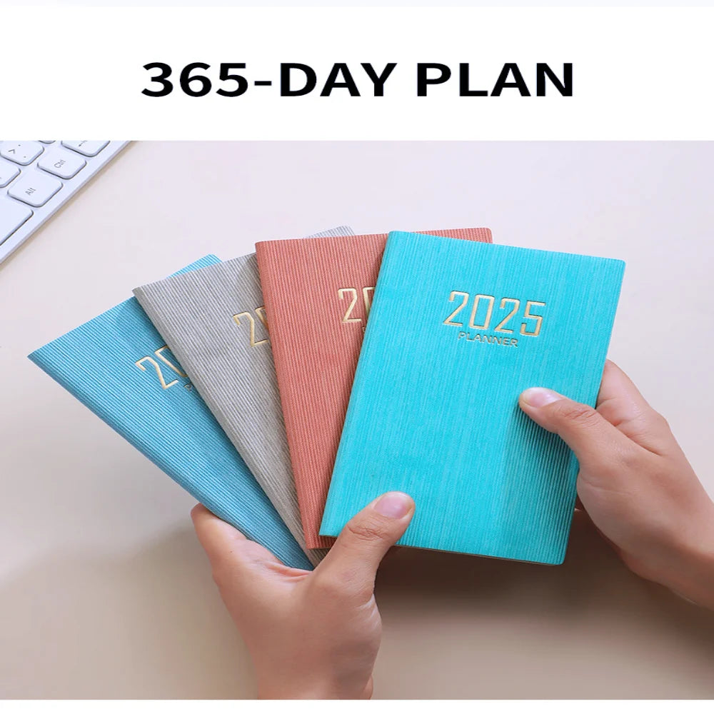 Portable 2025 English Daily Weekly Planners A6 Schedule Notebooks Portable 365 Days Calendar Journal School Office Supplies