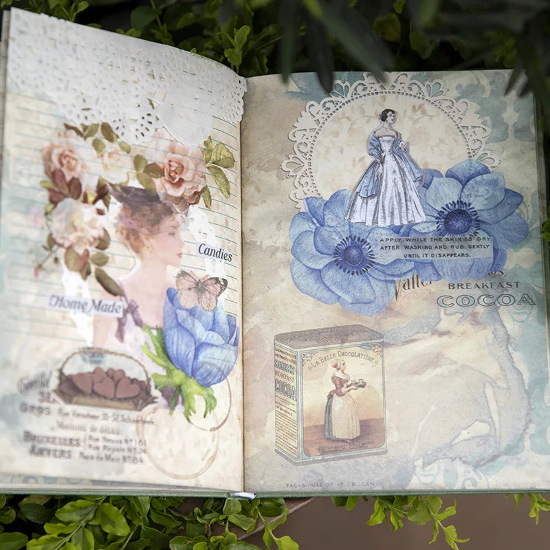 Retro Plant Notebook Medieval Series European Diary Students Hardcover Notepad Girl Scrapbook