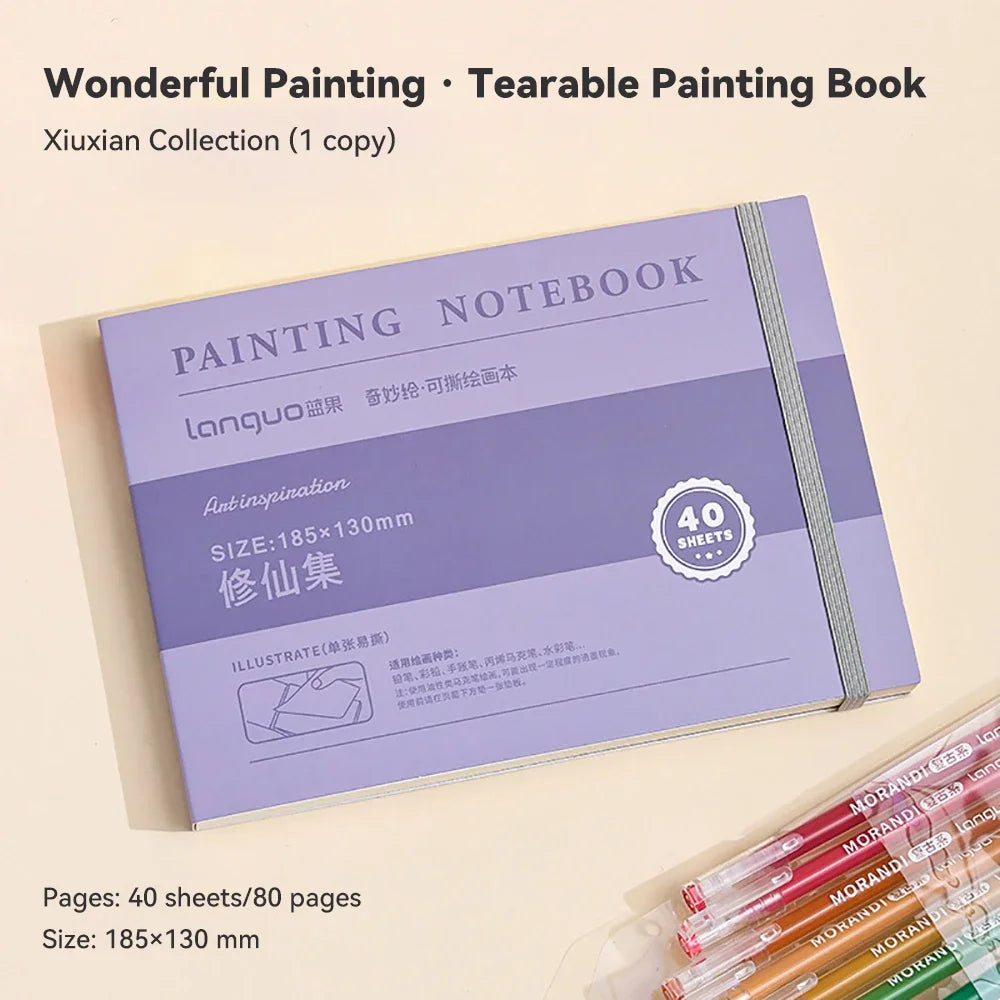 Creative Drawing Notebook Tearable Multiple Specifications Sketchbook Graffiti Painting Book Travel Watercolor Book Art Supplies