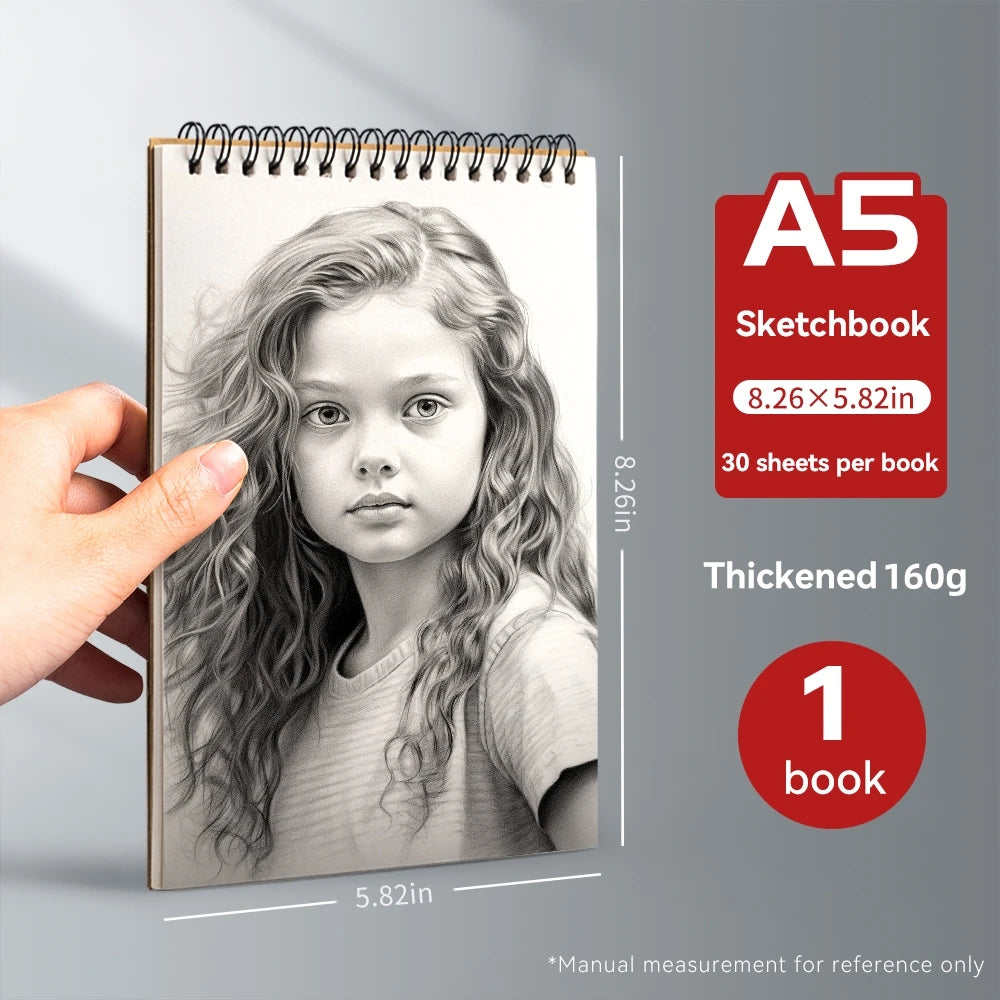 Professional Sketchbook Thick Drawing Paper 32k Artist Graffiti Painting Notebooks For Students Art Supplies Spiral Notebook A5