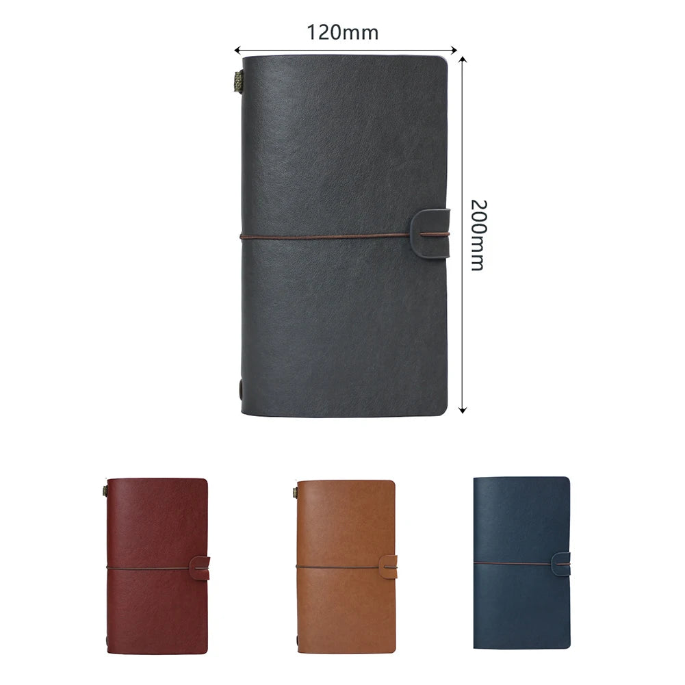 Portable Students School Writing Kraft Paper Notebook Retro Travel Diary Outdoor Journal Planner Agenda Hand Account Present