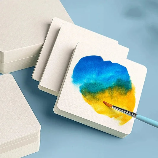 Professional Square Watercolor Paper Card Blank Postcard 300g Medium Coarse Grain Painting Supplies Arts Watercolor Paper Sheets