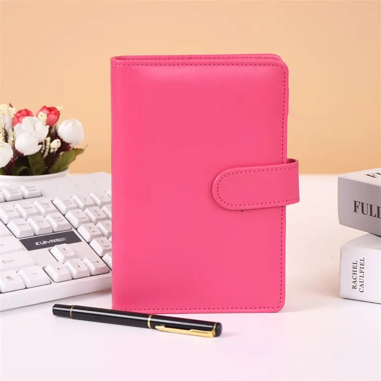 Macaroon Color A6/A5 PU Leather DIY Binder Notebook Cover Diary Agenda Planner Paper Cover School Stationery