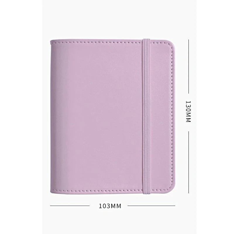 Mini A8 binder notebook loose-leaf soft leather M5 notepad portable pocket notebook ，with 40 blank inner pages