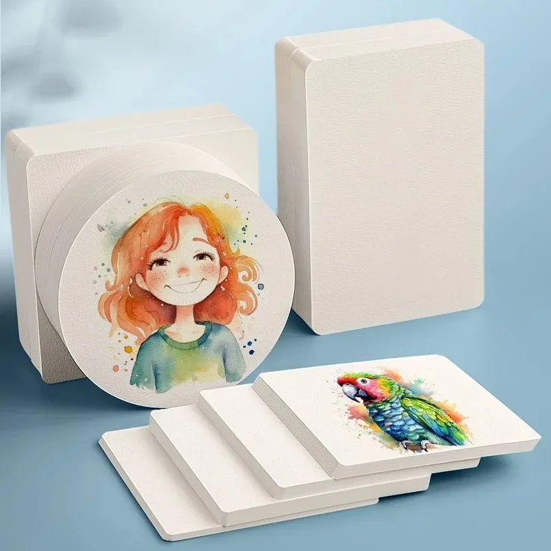 Professional Square Watercolor Paper Card Blank Postcard 300g Medium Coarse Grain Painting Supplies Arts Watercolor Paper Sheets