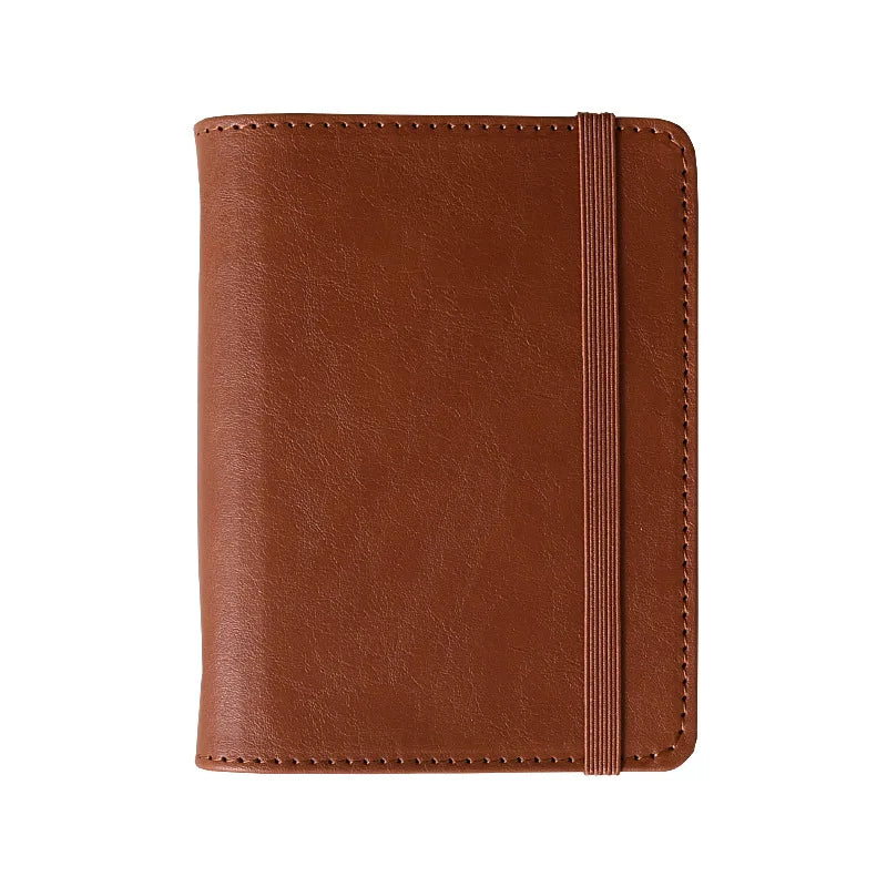 Mini A8 binder notebook loose-leaf soft leather M5 notepad portable pocket notebook ，with 40 blank inner pages